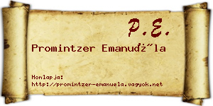 Promintzer Emanuéla névjegykártya